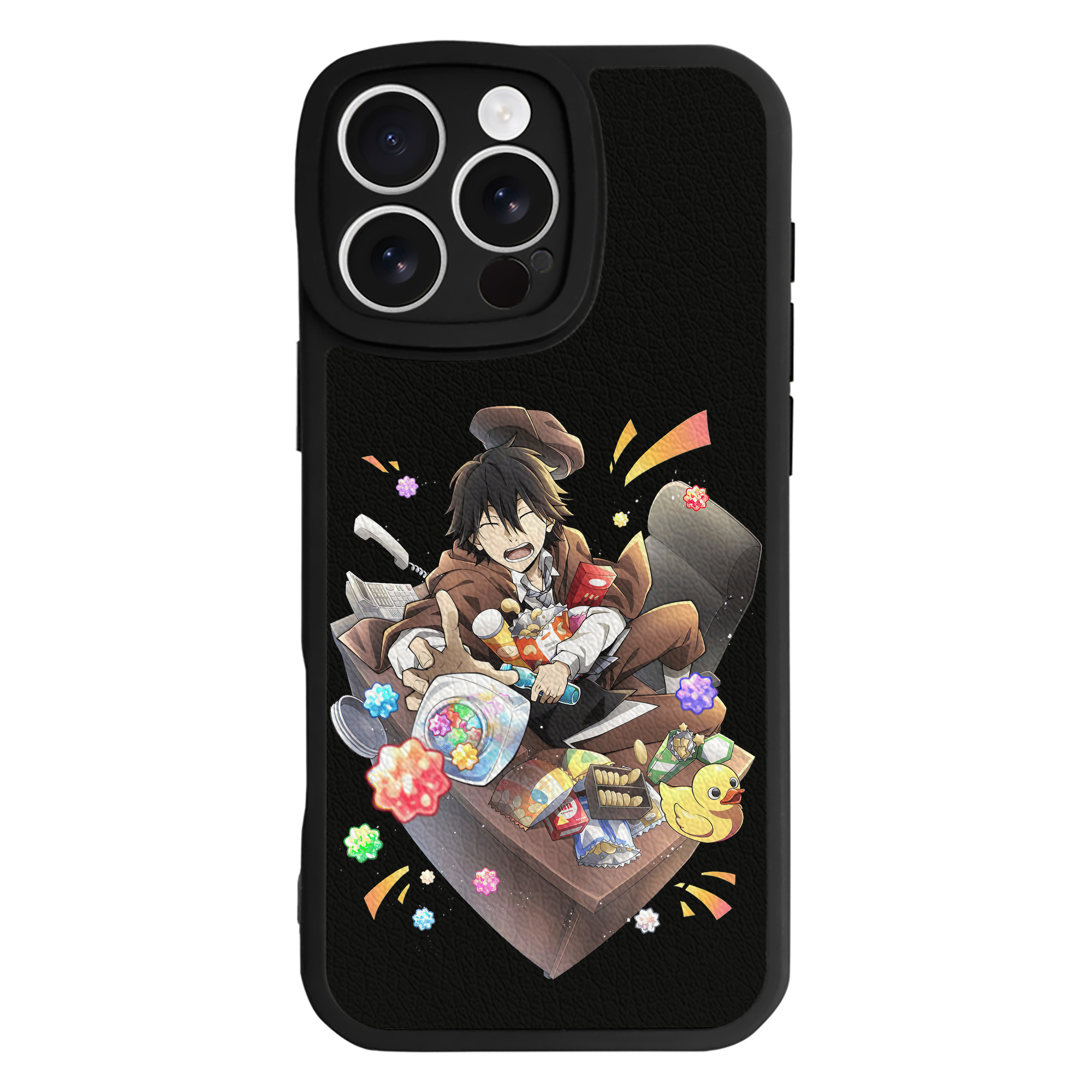 （画像用） 文豪ストレイドッグス Bungo Stray Dogs 【iPhone 16シリーズ対応】シリコンスマホケース（レザー調） 材質：シリコン
